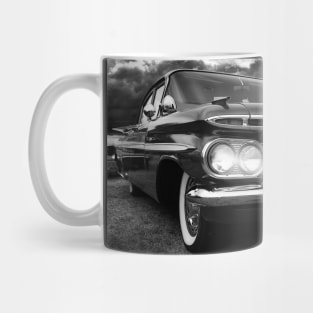 1959 Chevy Impala, chevy black and white Mug